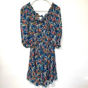 Shoshanna swimwear coverup dress, floral, drawstring waist, beach, resor…